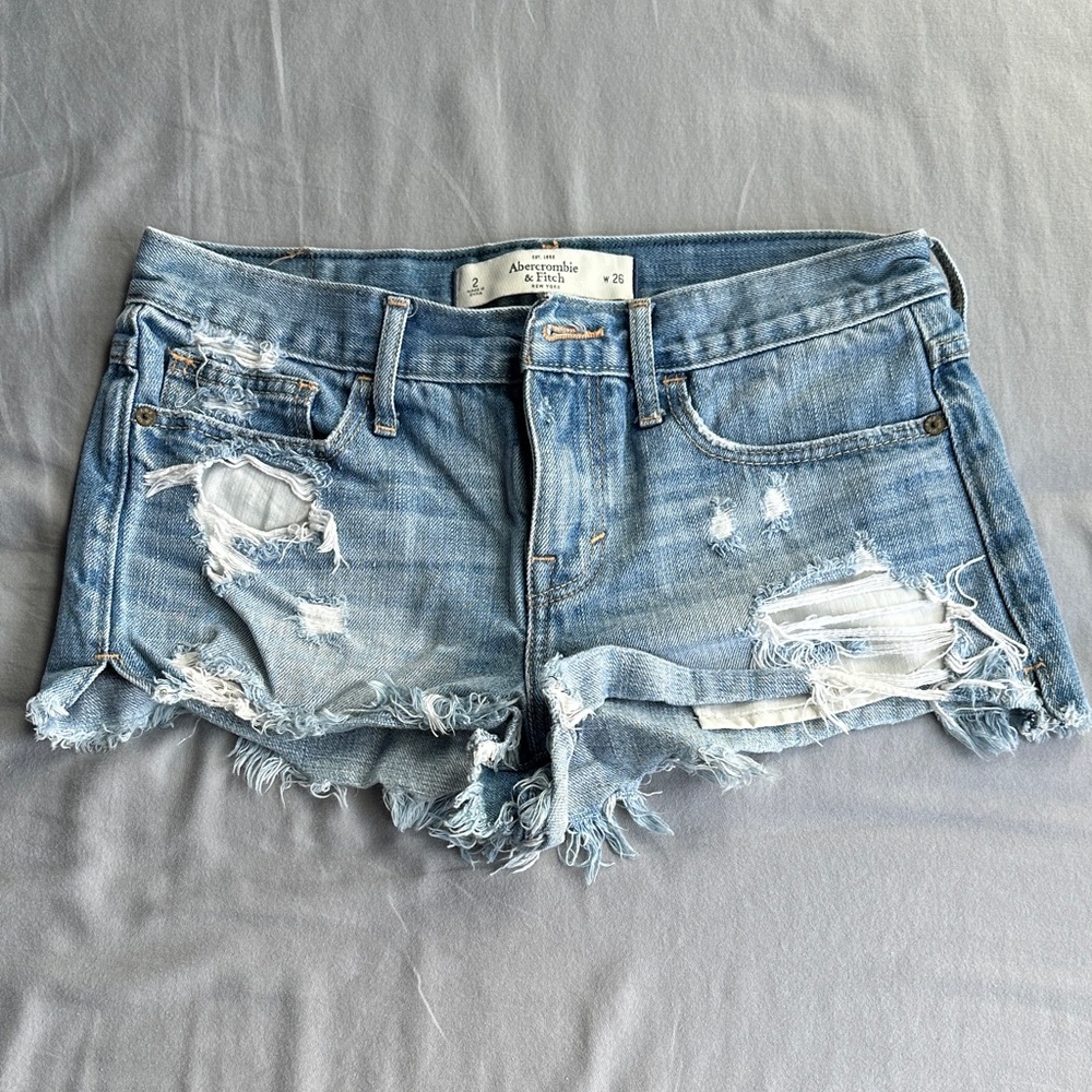 Abercrombie & Fitch Distressed Jean Shorts